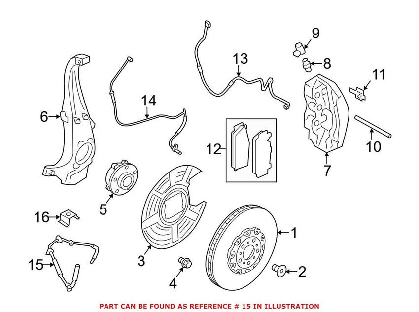 BMW Brake Hose - Front 34322284318